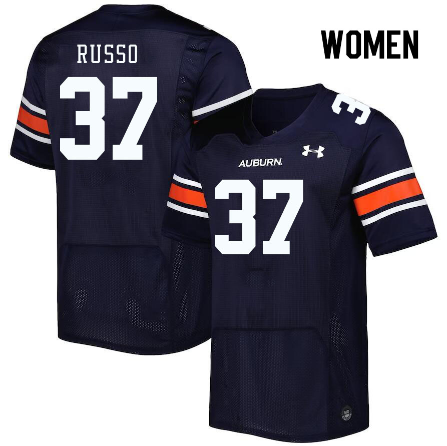 Women #37 Gabriel Russo Auburn Tigers College Football Jerseys Stitched Sale-Navy